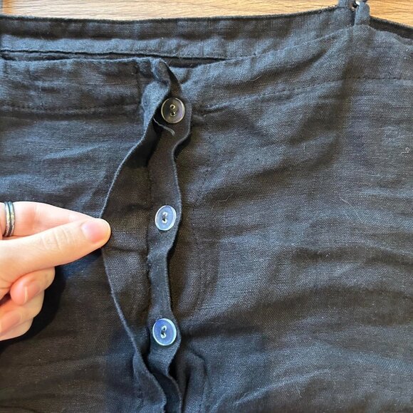 decade studios linen squareneck croptop dana top - Picture 5 of 6